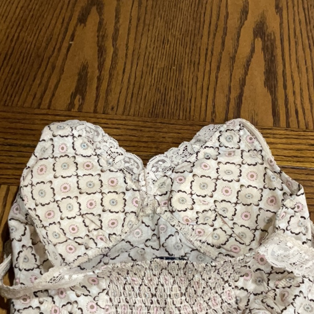 Cute Cream and Black Patterned Top/Camisole - Picture 8 of 13